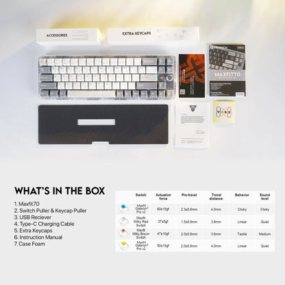 Fantech maxfit70 mk911 vibe edition keyboard - ultimate performance and style for gaming - keyboard
