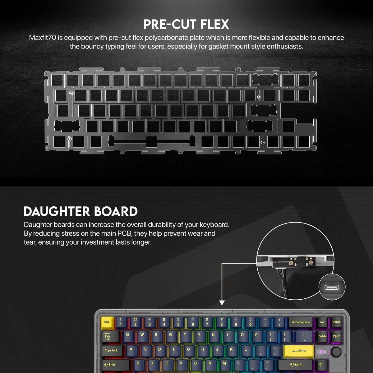 Fantech maxfit70 mk911 vibe edition keyboard - ultimate performance and style for gaming - keyboard