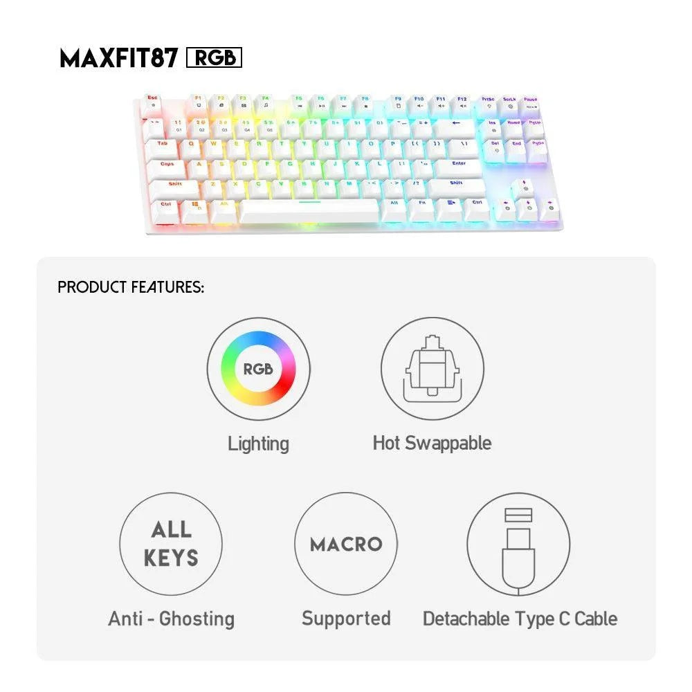 Fantech maxfit87 mk856 rgb mechanical keyboard - keyboard