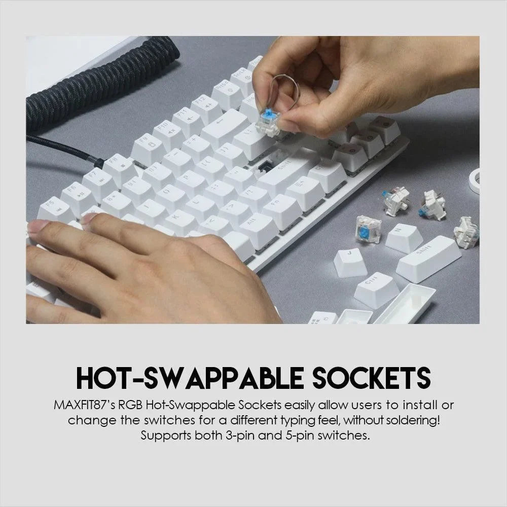 Fantech maxfit87 mk856 space edition rgb mechanical keyboard - keyboard