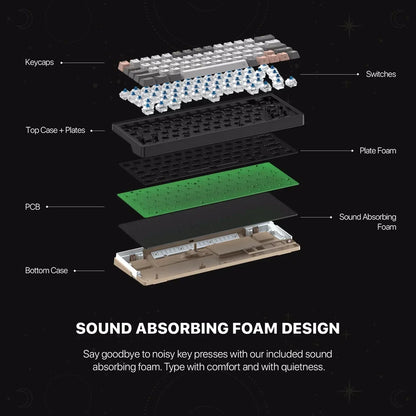 Fantech mk912 atom pro63 rgb bluetooth wireless gaming keyboard mercury - keyboards
