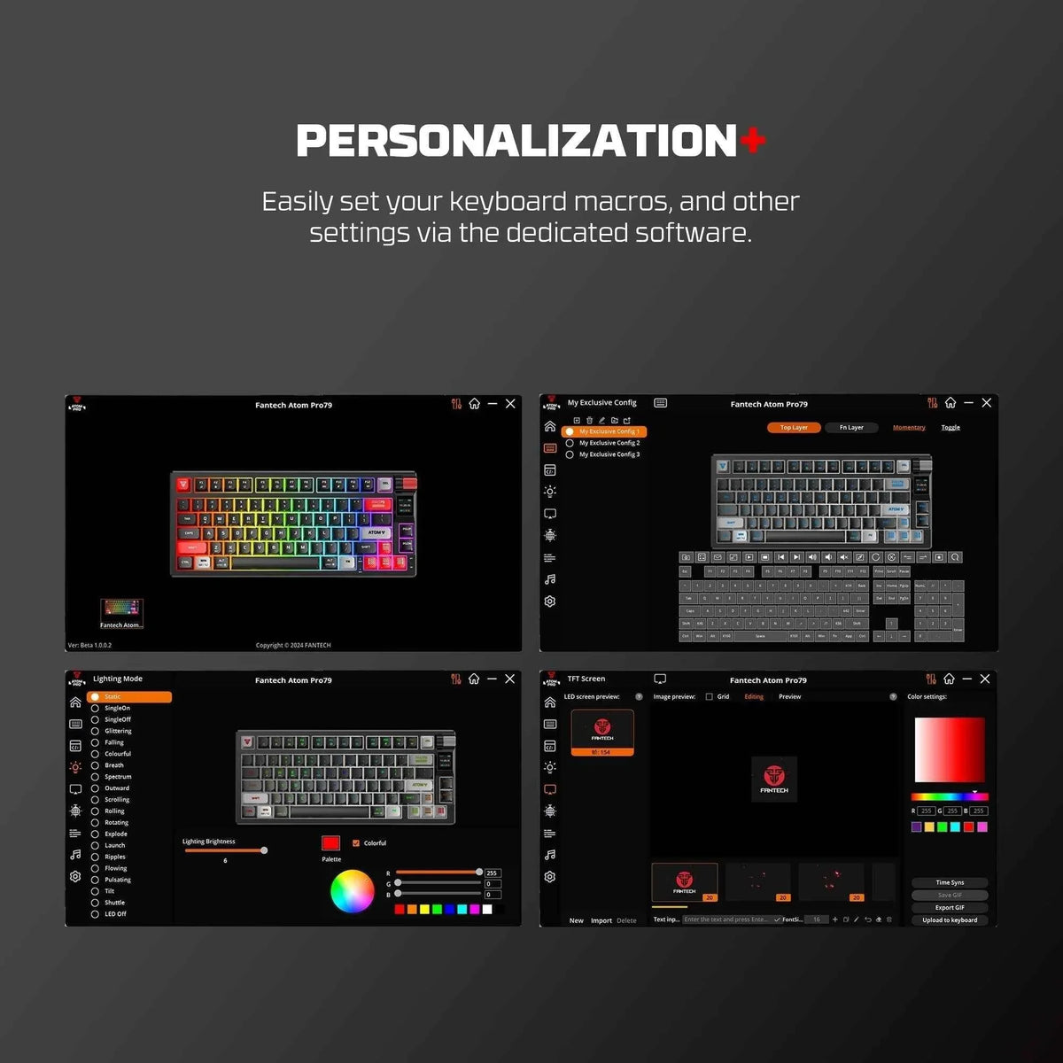 Fantech mk917 pro wireless gaming keyboard - black mechanical gaming keyboard - keyboard