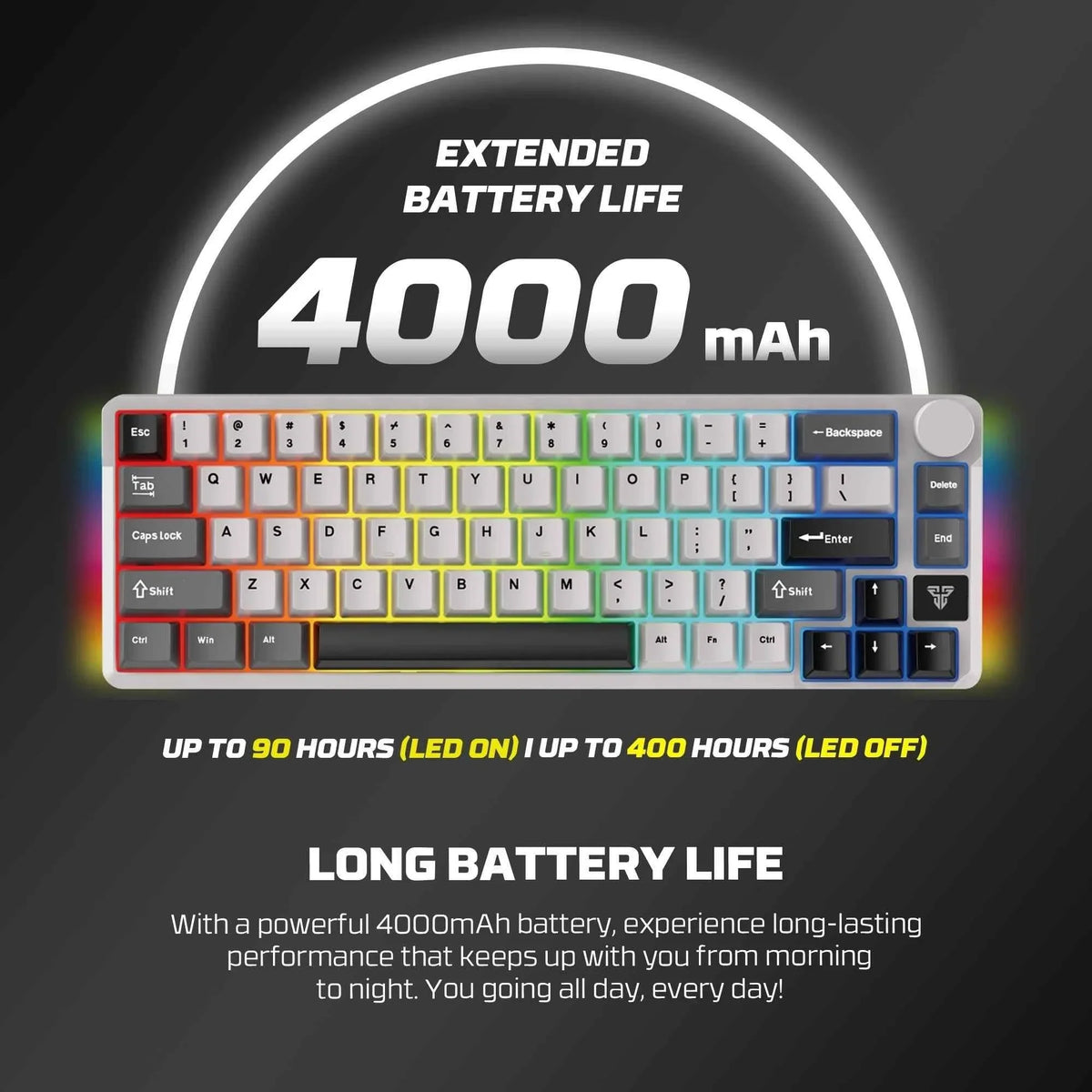 Fantech mk919 atom pro66 keyboard - high-performance black mechanical keyboard for gaming - keyboard