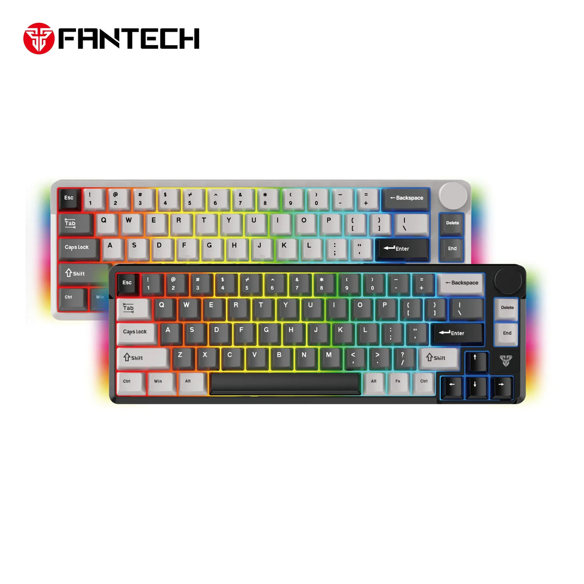 Fantech mk919 atom pro66 mechanical keyboard grey - keyboard