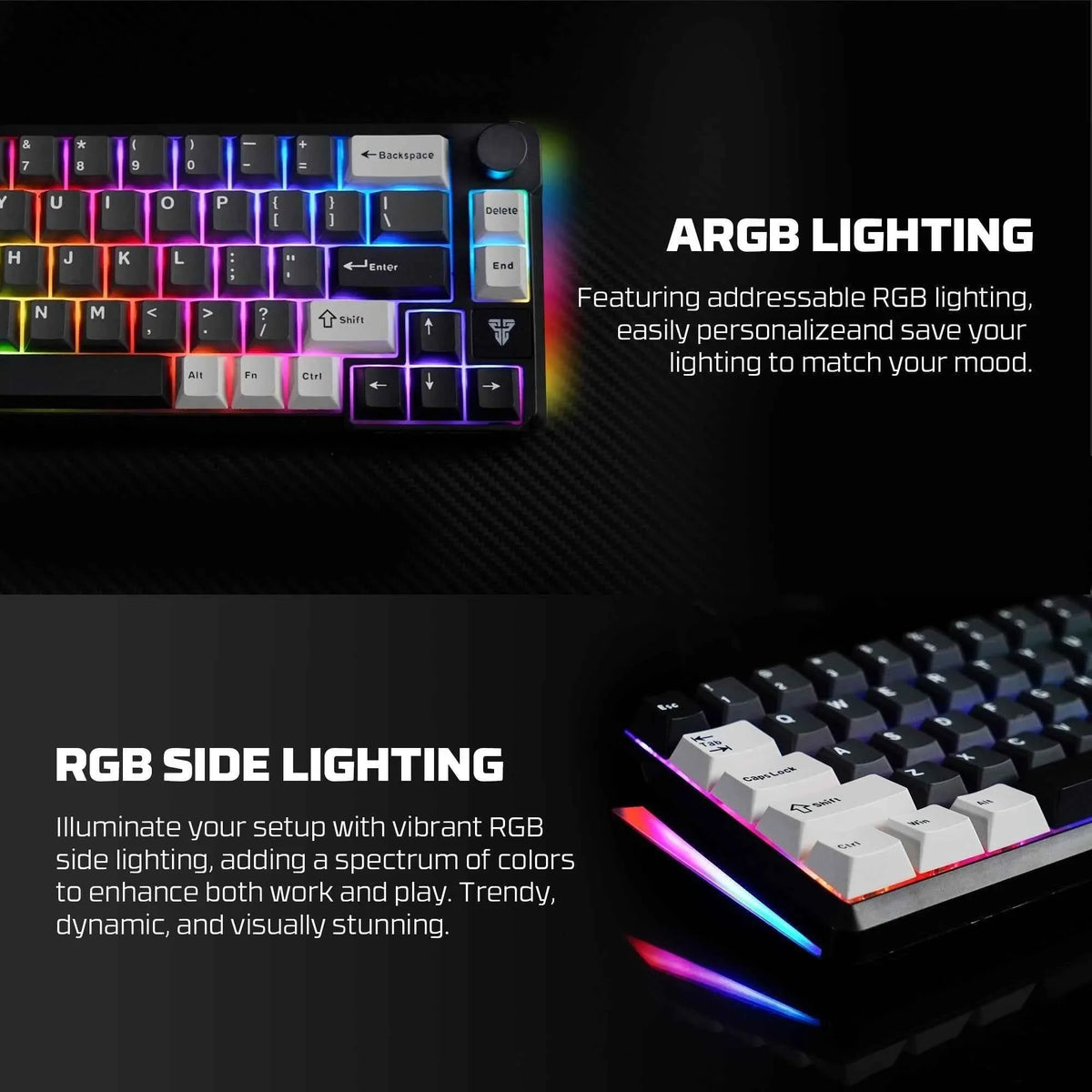 Fantech mk919 atom pro66 mechanical keyboard grey - keyboard