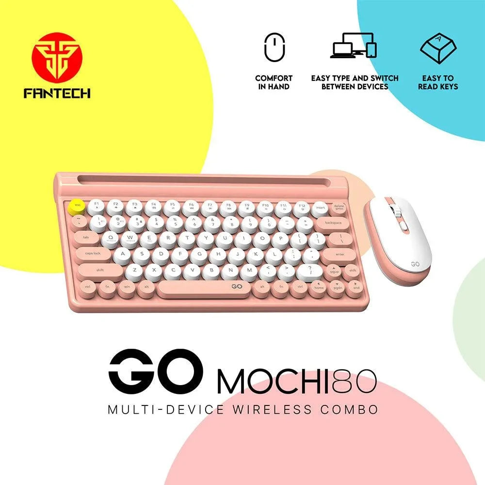 Fantech mochi wireless keyboard mouse combo set for windows - 80 keys