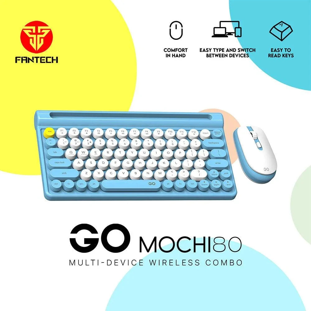 Fantech mochi wireless keyboard mouse combo set for windows - 80 keys
