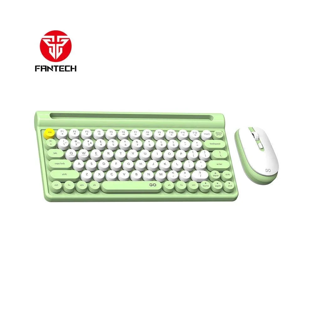Fantech mochi wireless keyboard mouse combo set for windows - 80 keys - green matcha