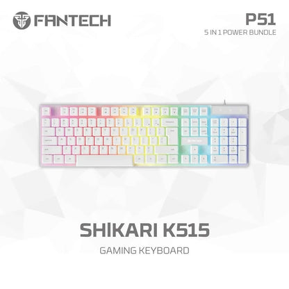 Fantech p51 gaming keyboard mouse bundle for ultimate gaming experience - kit