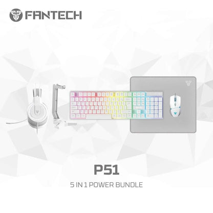 Fantech p51 gaming keyboard mouse bundle for ultimate gaming experience - kit