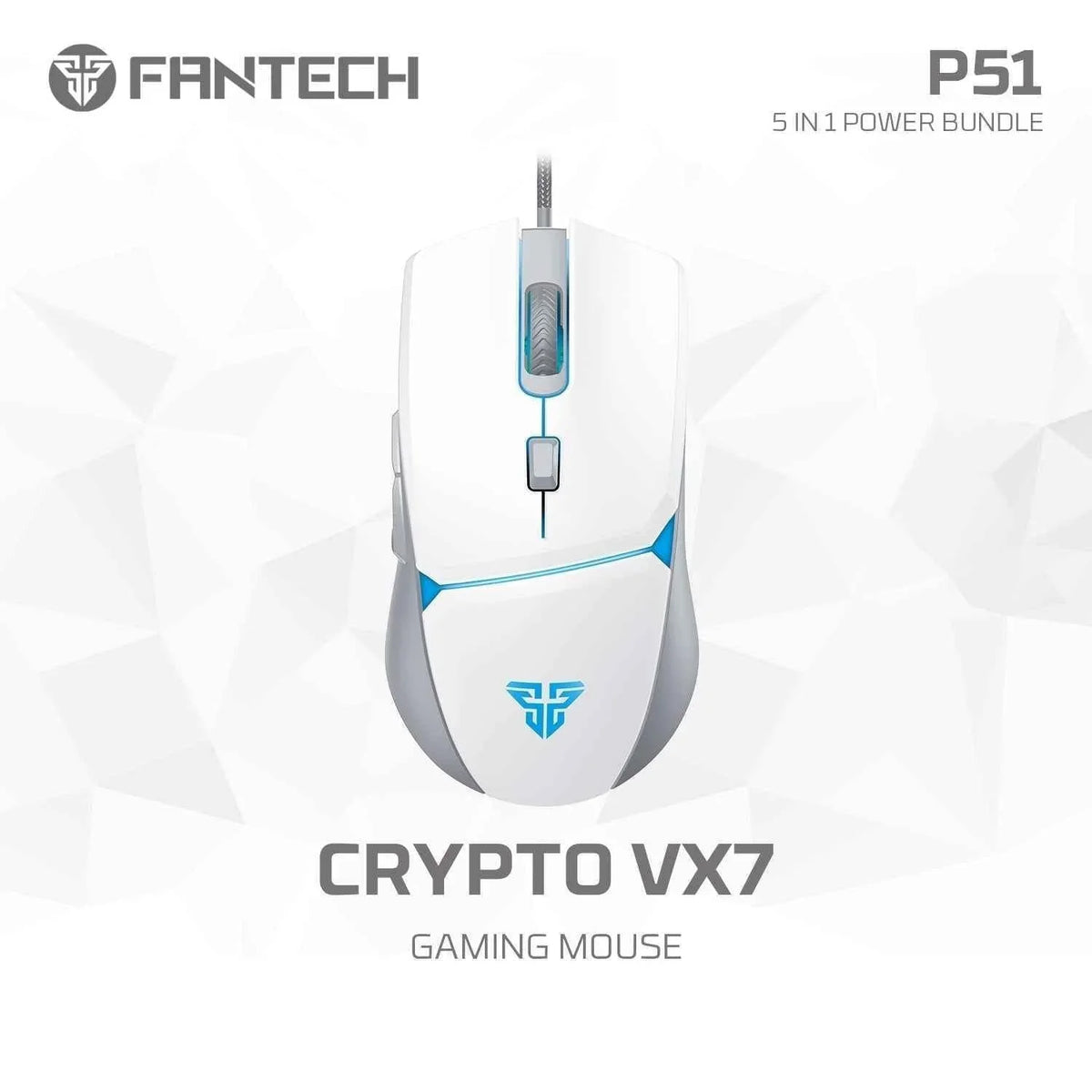 Fantech p51 gaming keyboard mouse bundle for ultimate gaming experience - kit