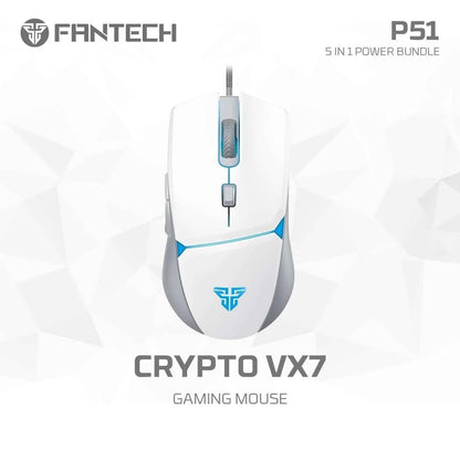 Fantech p51 gaming keyboard mouse bundle for ultimate gaming experience - kit