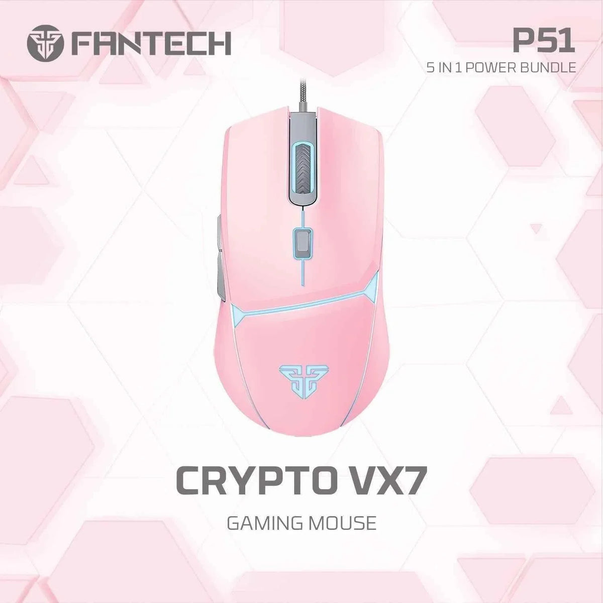 Fantech p51 power bundle gaming keyboard and mouse - kit