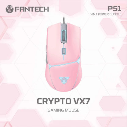 Fantech p51 power bundle gaming keyboard and mouse - kit