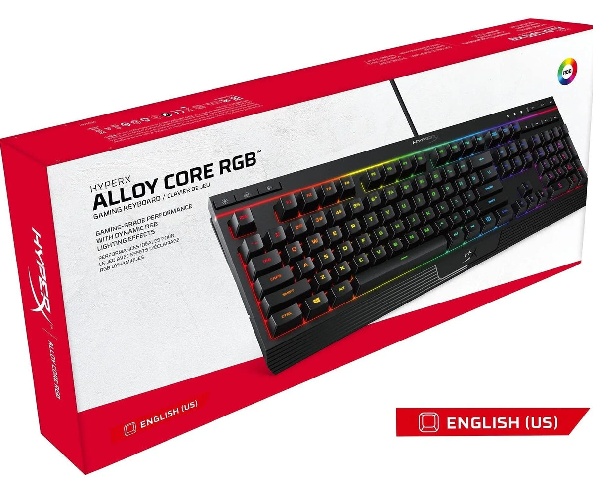 Hyperx alloy hx-kb5me2-us core rgb membrane gaming keyboard - keyboards