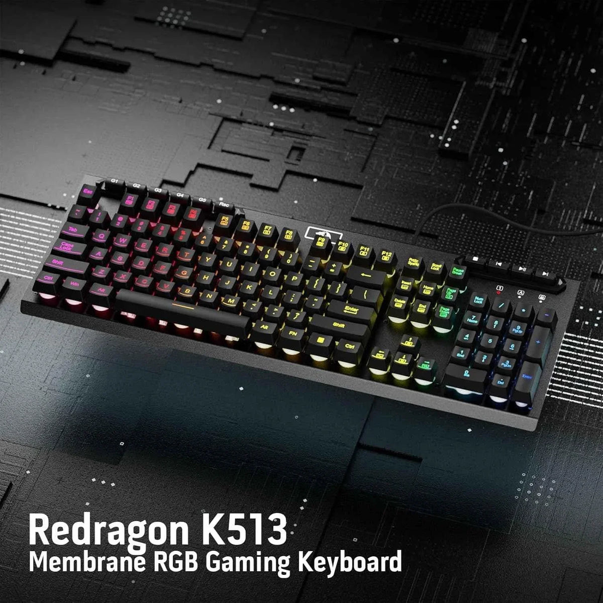 Redragon k513 rgb gaming keyboard - standard 104 keys linear gaming experience - keyboard