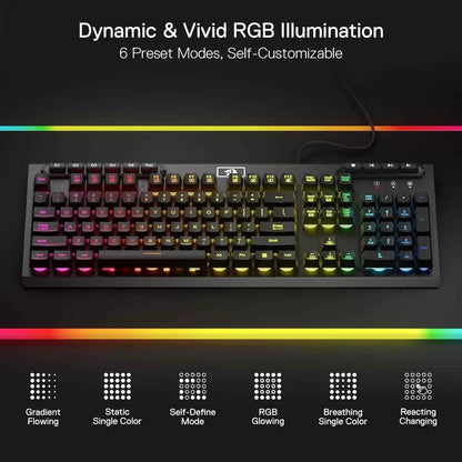 Redragon k513 rgb gaming keyboard - standard 104 keys linear gaming experience - keyboard
