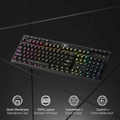 Redragon k513 rgb gaming keyboard - standard 104 keys linear gaming experience - keyboard