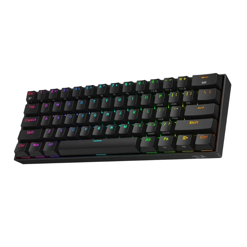 Redragon k530 pro draconic keyboard - 60% bluetooth/2.4ghz/wired with brown switch - keyboard