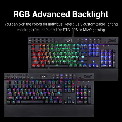 Redragon k550 mechanical gaming keyboard rgb led backlit with brown switches - keyboards