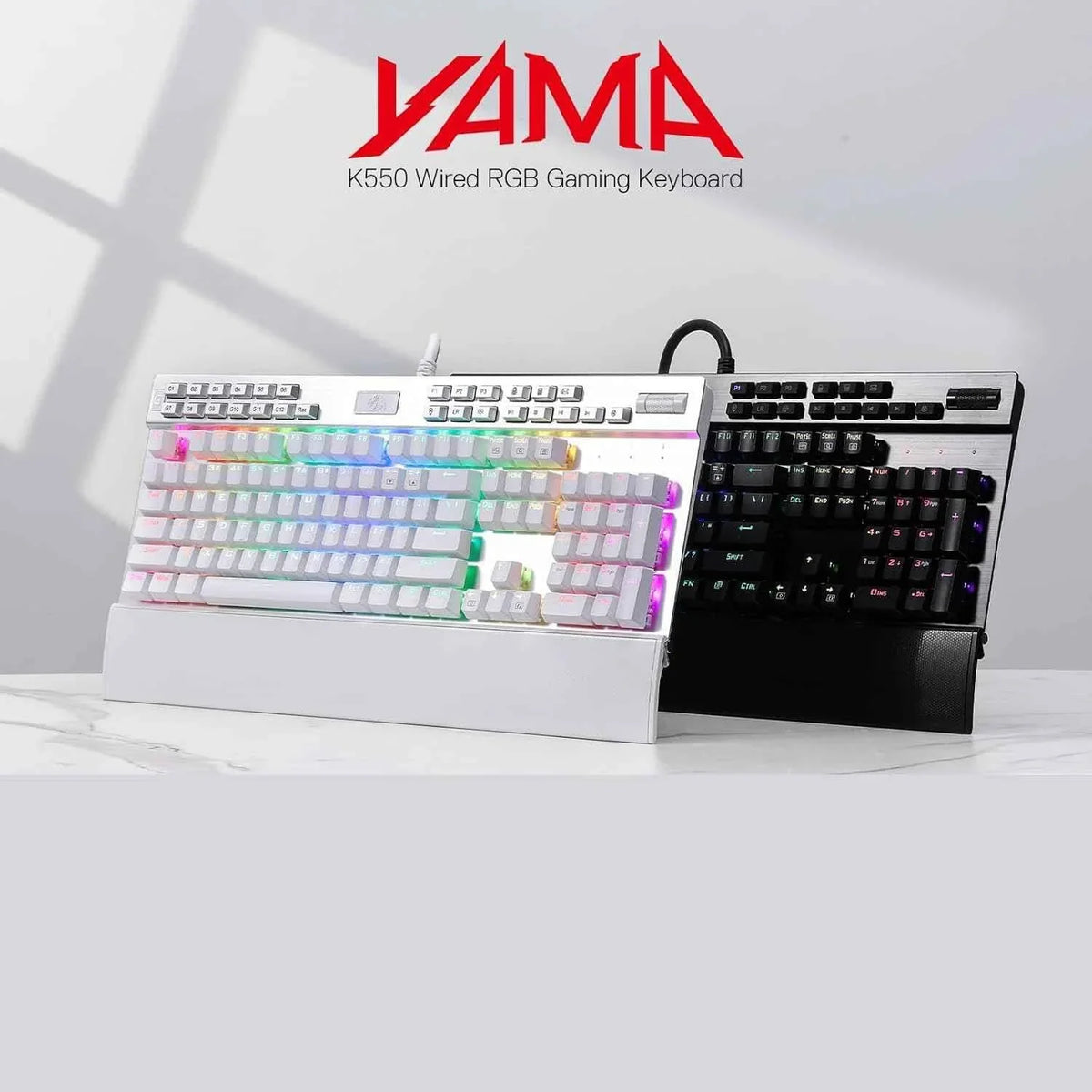 Redragon k550 rgb gaming keyboard - 104 keys + 12 macro g keys wired mechanical - keyboard