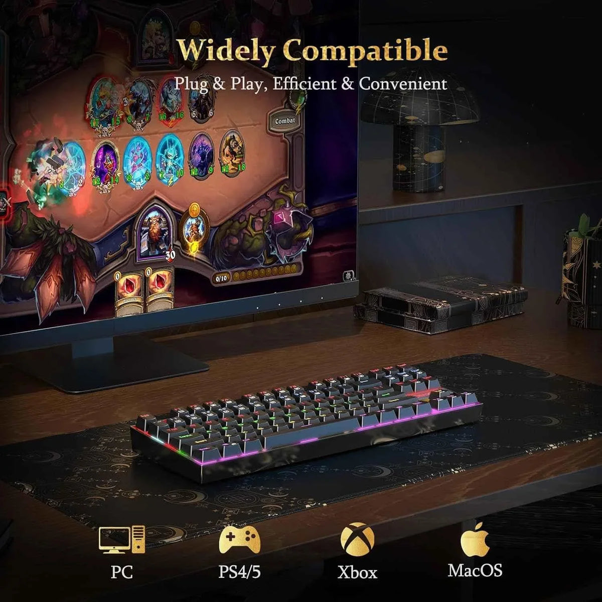 Redragon k552 mechanical keyboard - led gaming keyboard with 87 keys - keyboard