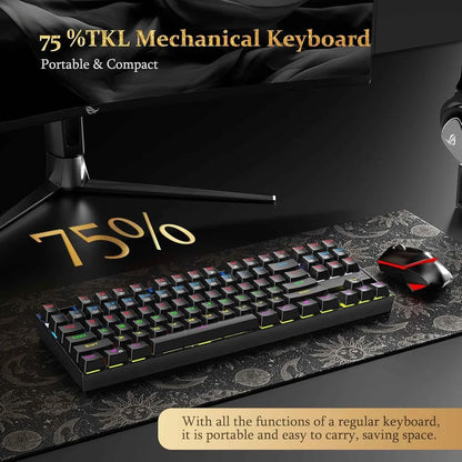 Redragon k552 mechanical keyboard - led gaming keyboard with 87 keys - keyboard