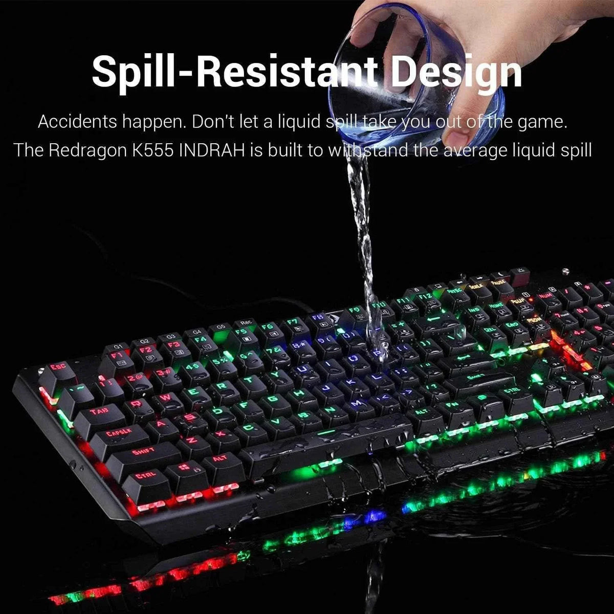 Redragon k555 mechanical gaming keyboard with blue switches macro recording, - keyboard