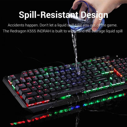 Redragon k555 mechanical gaming keyboard with blue switches macro recording, - keyboard