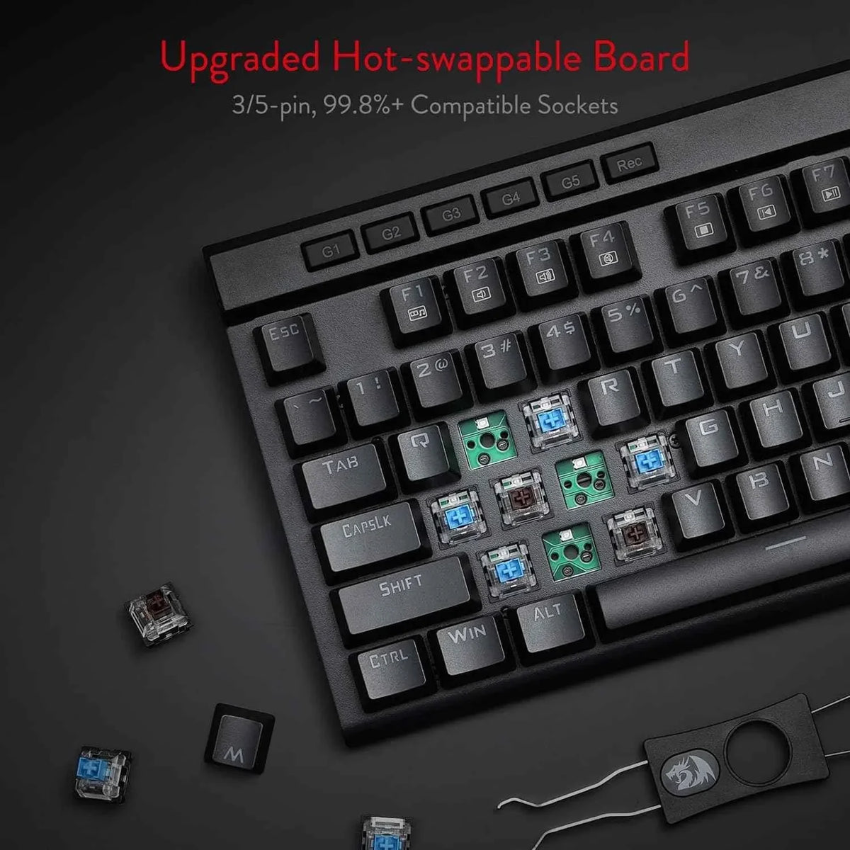 Redragon k580 vata rgb mechanical keyboard - led backlit gaming keyboard - keyboard