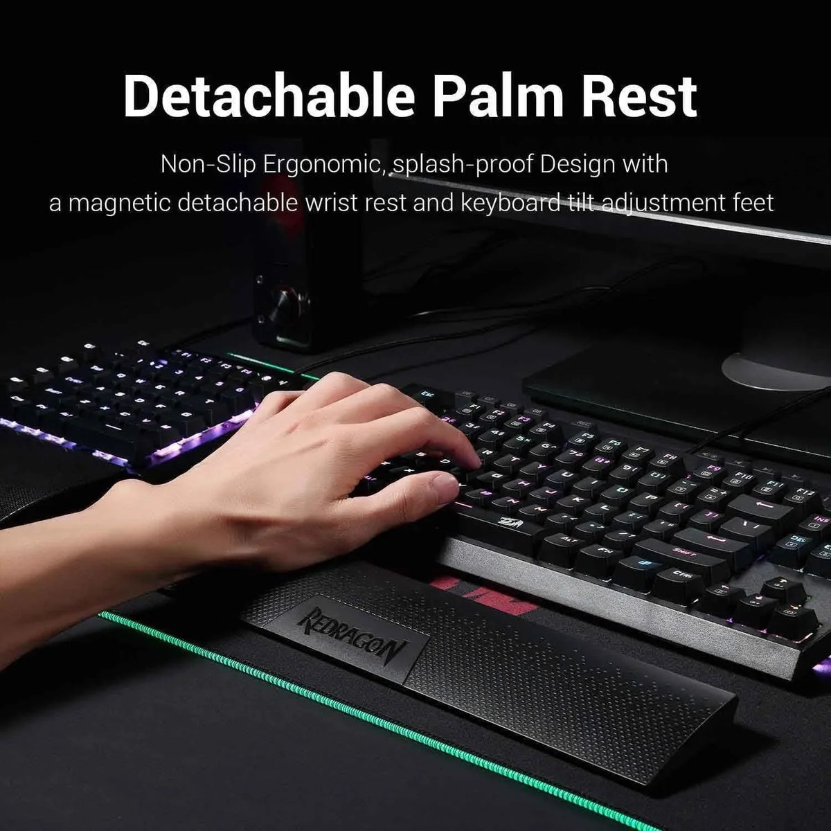 Redragon k588 mechanical gaming keyboard with rgb backlighting and programmable keys - keyboard