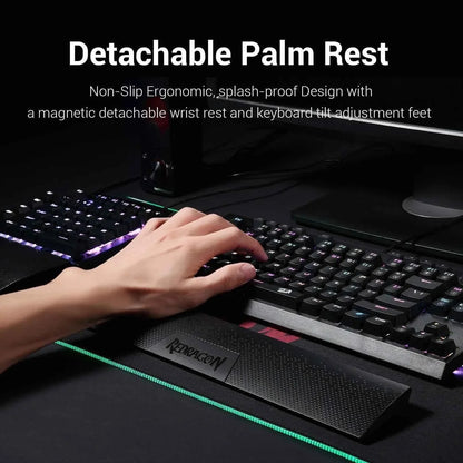 Redragon k588 mechanical gaming keyboard with rgb backlighting and programmable keys - keyboard