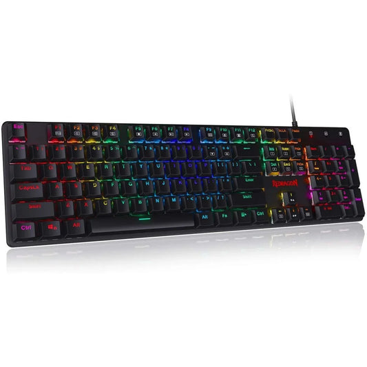 Redragon k589 shrapnel rgb low profile 104 keys anti-ghosting mechanical keyboard -red switch - keyboards