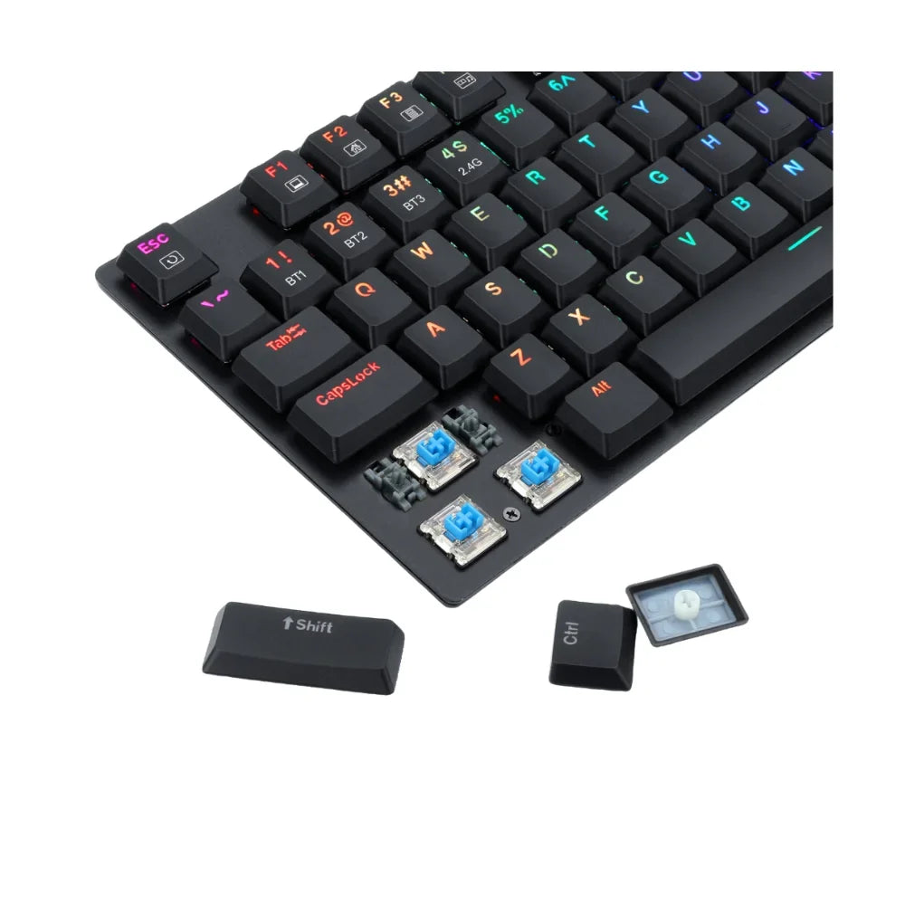 Redragon k607p-kbs wireless gaming keyboard with 2.4g and bluetooth connectivity - keyboard