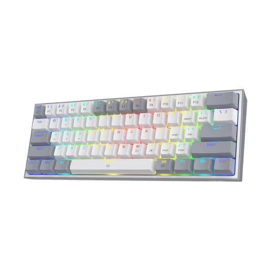 Redragon k617 fizz gaming keyboard - compact 60% wired rgb 61 keys hot-swap design - keyboard