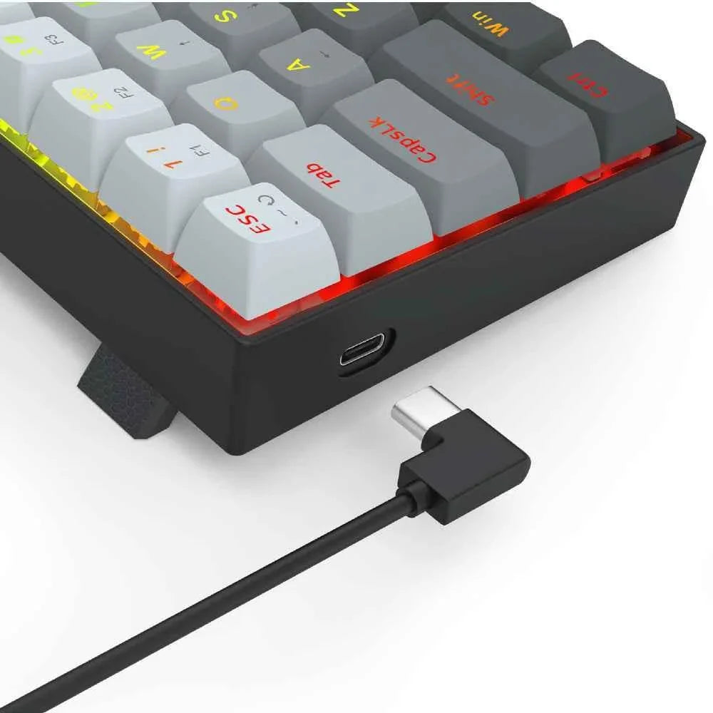 Redragon k617 gaming keyboard - fizz k617ggb magnetic switch 60% wired for rapid trigger action - keyboard