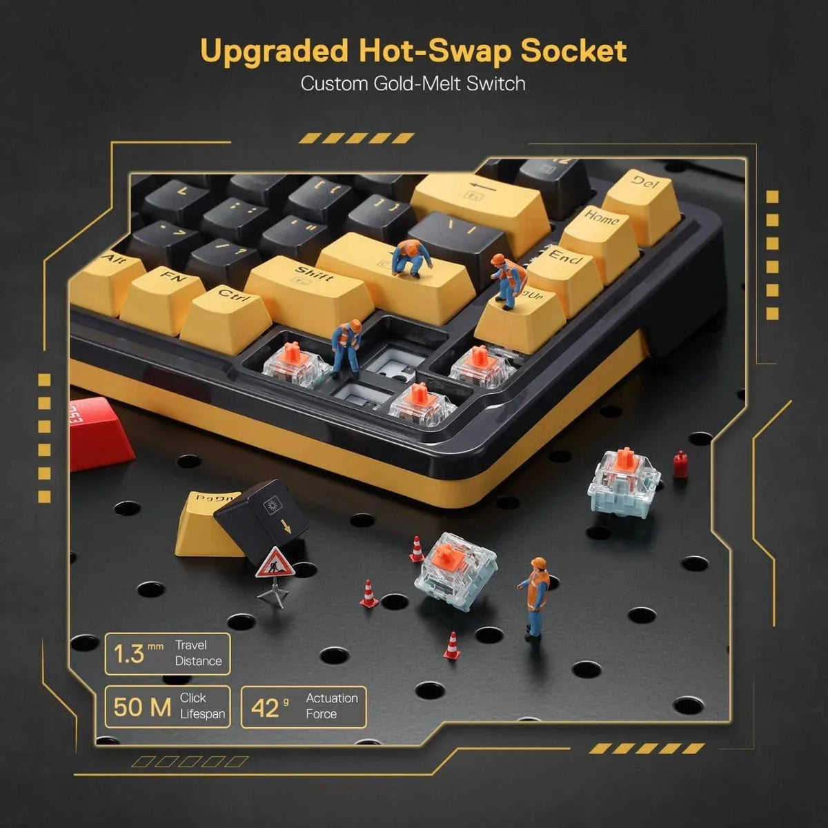 Redragon k649 rgb gaming keyboard - 78% wired gasket design for ultimate performance