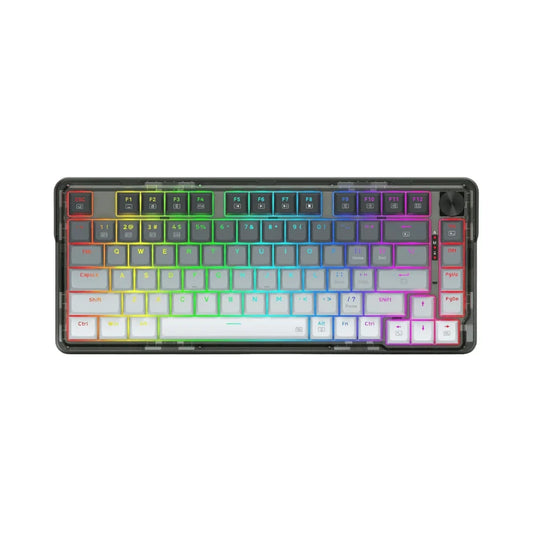 Redragon k673 wireless gaming keyboard - 75% wireless gasket rgb 3-modes 81 keys pbt - keyboard