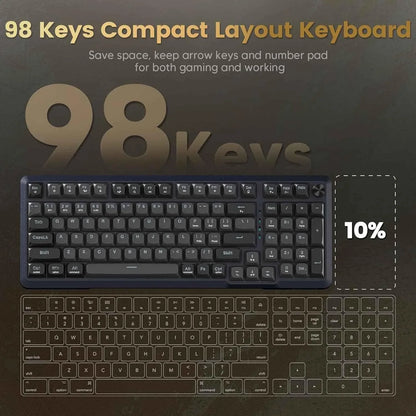 Redragon k688 wireless mechanical keyboard 3 mode gasket mounted rgb gaming - keyboard
