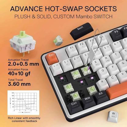 Redragon k689 pro wireless gaming keyboard - 104 keys + 4 extra for superior performance - keyboard