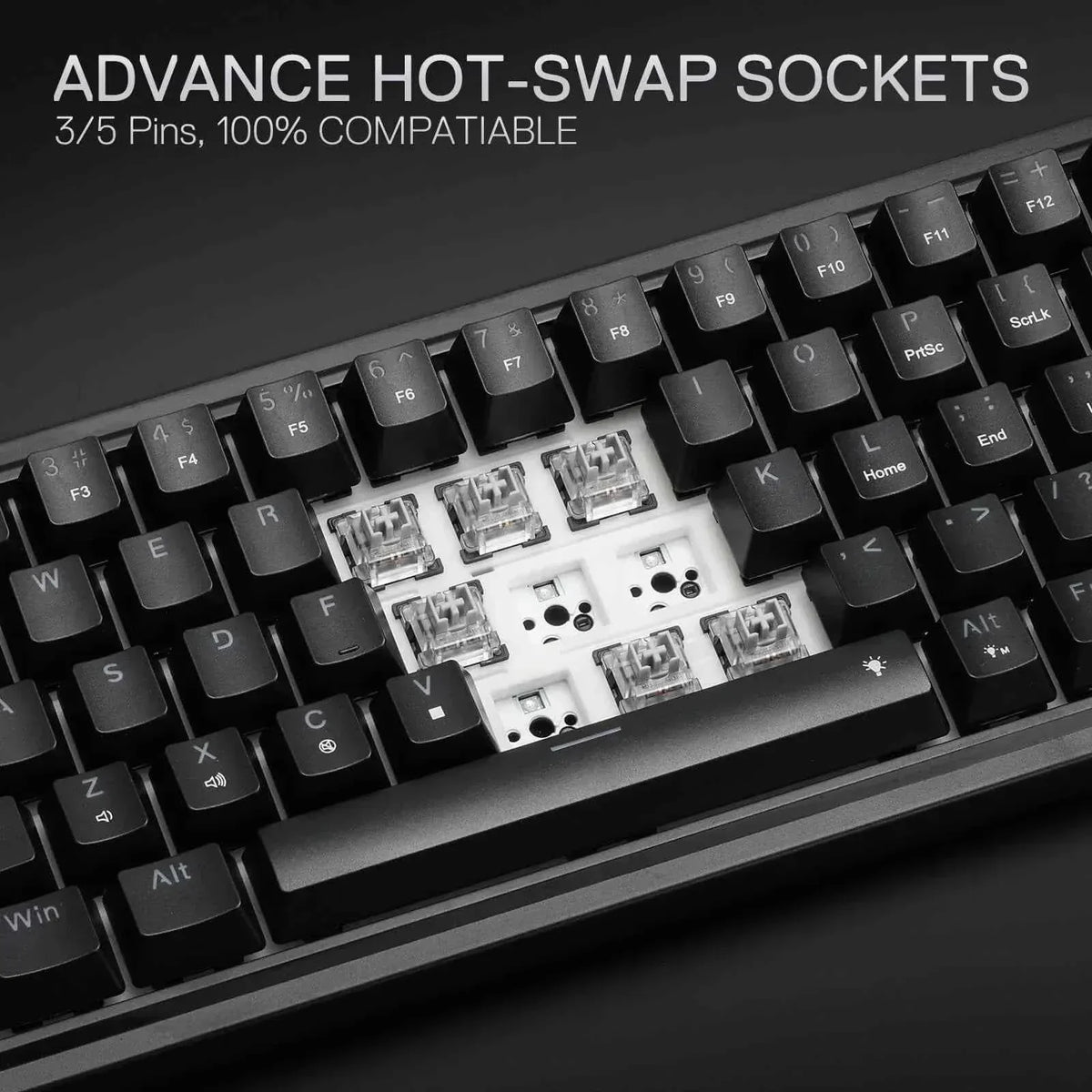 Redragon k709 rgb gaming keyboard - 65% wired gasket design with rgb lighting - keyboard