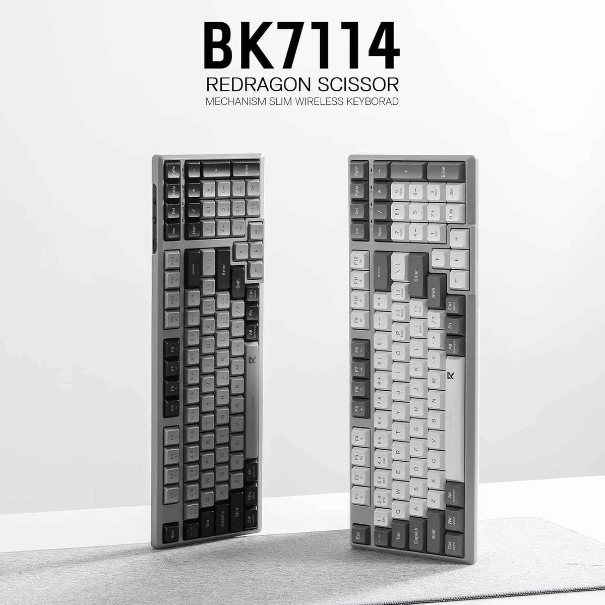 Redragon low-profile wireless keyboard bk7114 - 98 keys slim office pc - keyboard
