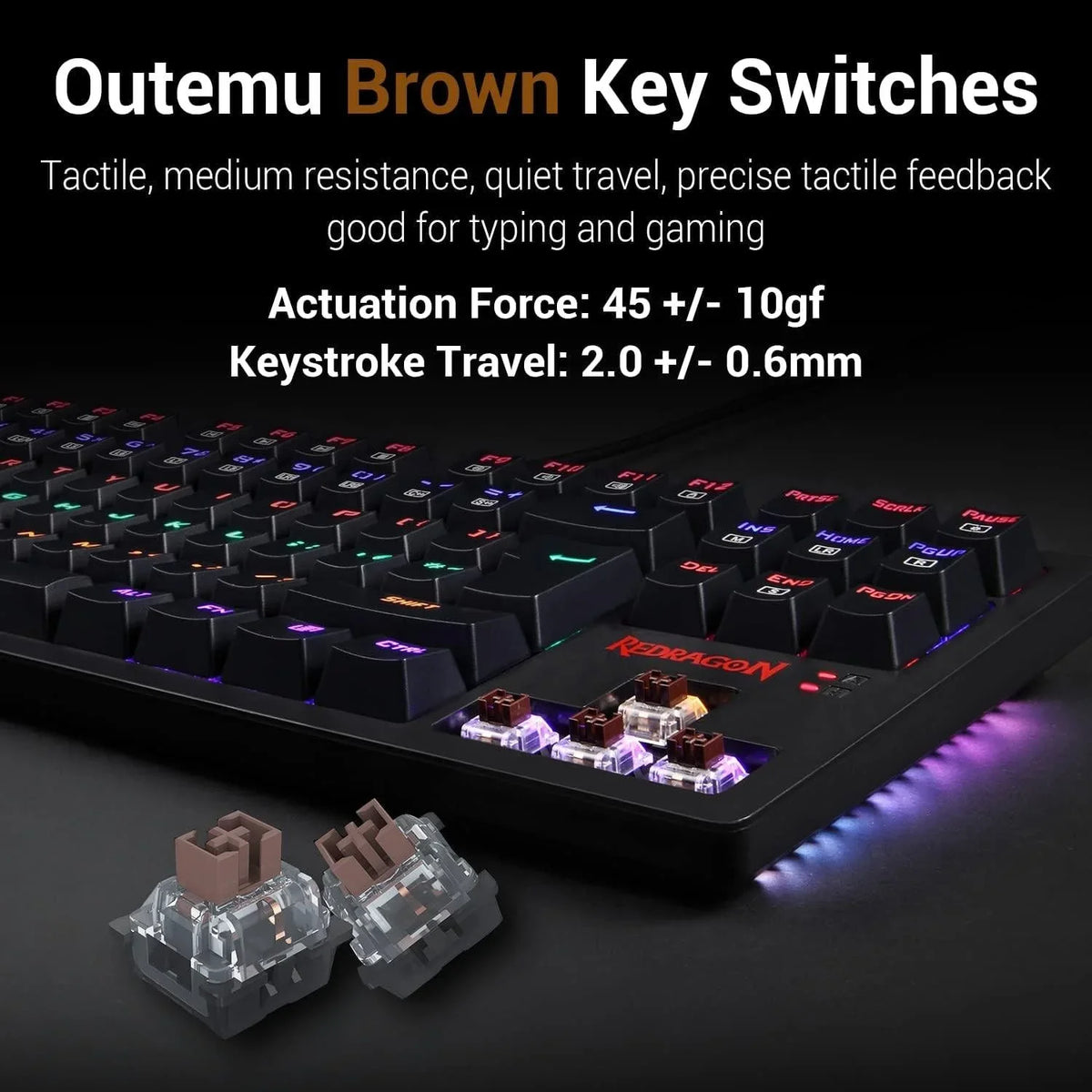 Redragon s113 gaming combo - wired mechanical keyboard and mouse bundle