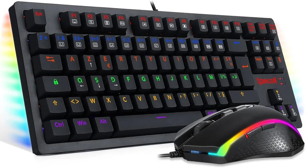 Redragon s113 gaming combo - wired mechanical keyboard and mouse bundle