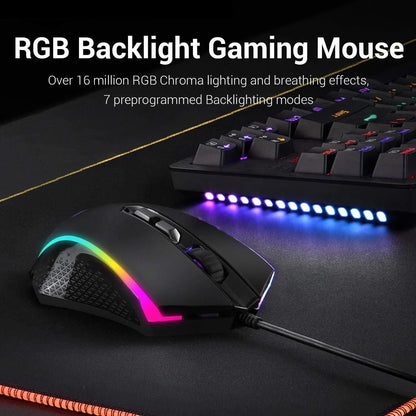 Redragon s113 gaming combo - wired mechanical keyboard and mouse bundle