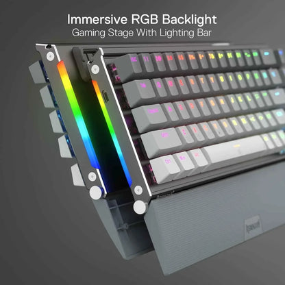 Redragon shaco k641 pro keyboard - 65% aluminum rgb mechanical keyboard with 3-mode and 68 keys - keyboard