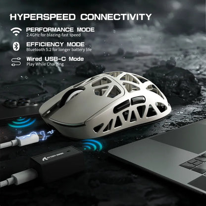 Attack shark r2 magnesium alloy paw3950 gaming mouse 8k - white - mouse’s