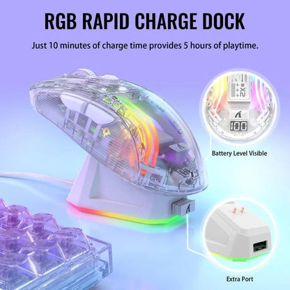 Attack shark x2 pro wireless gaming mouse with charging dock