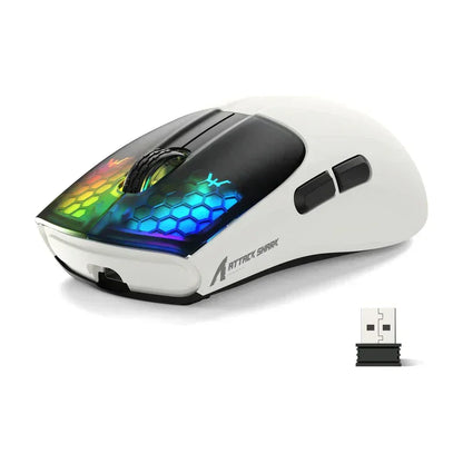 Attack shark x5 wireless gaming mouse - white - mouse’s