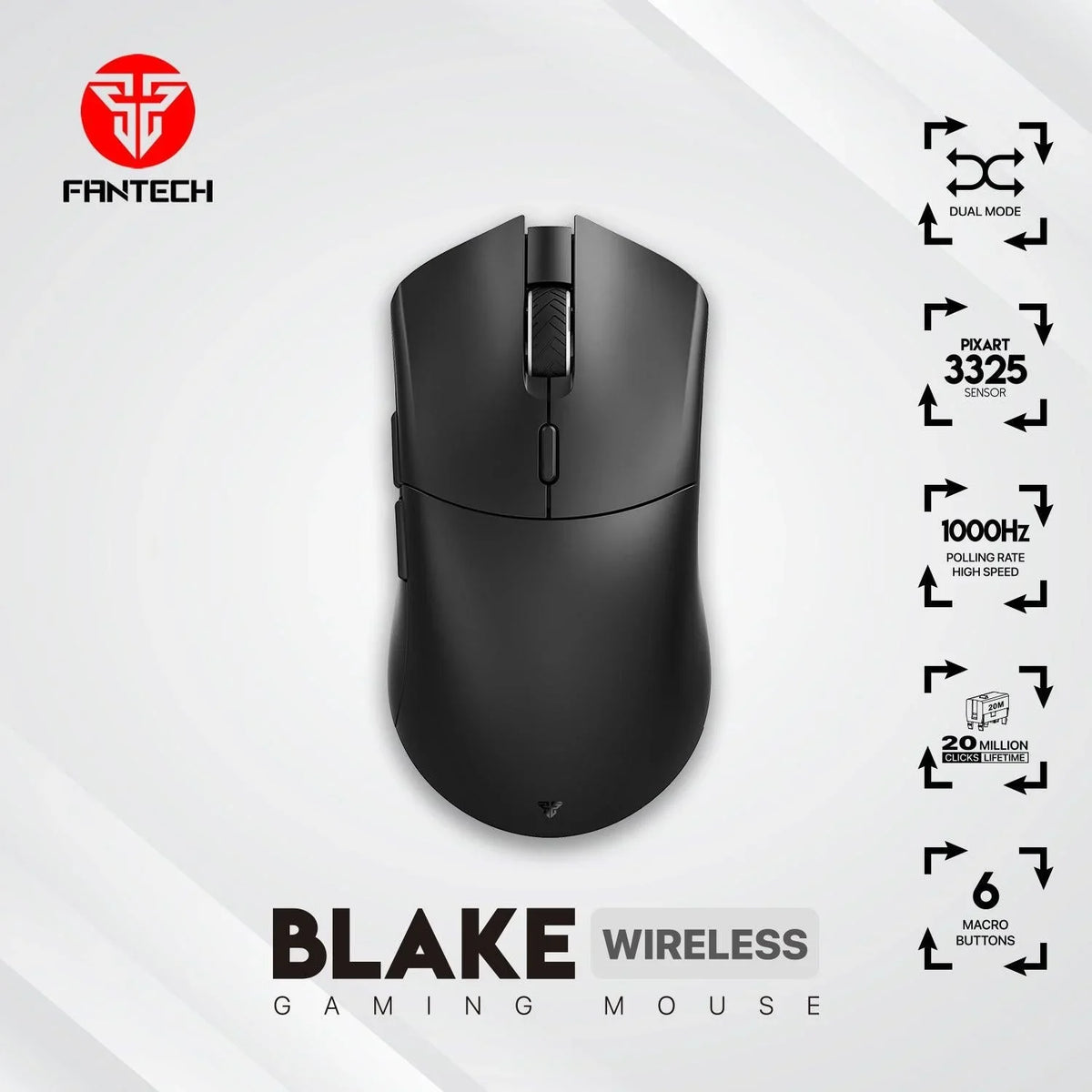 Fantech blake wgc5 wireless gaming mouse - mouse